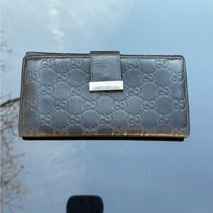 Gucci Black Guvcisam Long Wallet